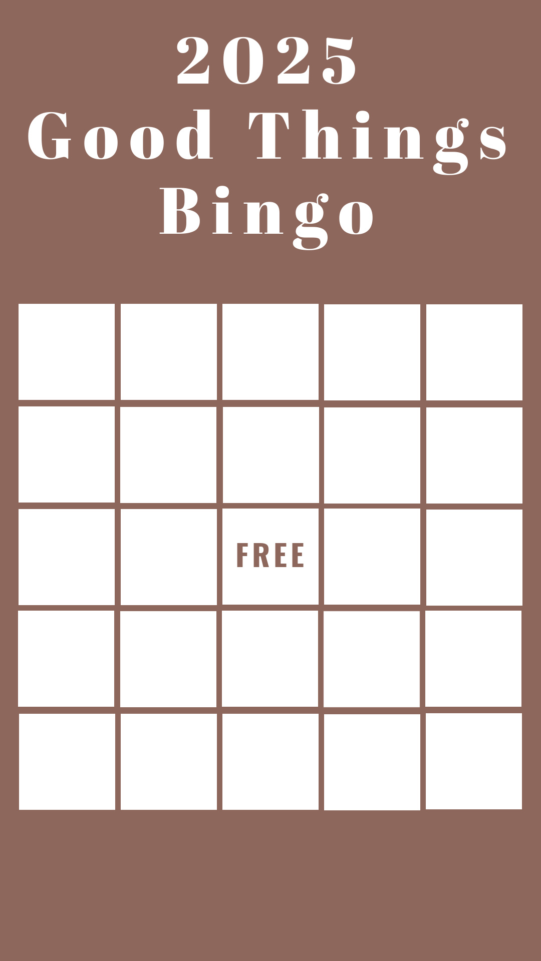 What’s On Your 2025 Bingo Card?
